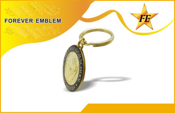 Μέταλλο προωθητικό βασικό δαχτυλίδι Keychains συνήθειας/μετάλλων για το επιχειρησιακό δώρο