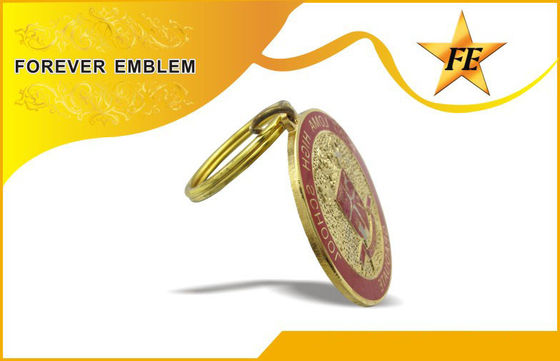 Μαλακά σμάλτο/μέταλλο προωθητικό Keychains με το διασπασμένο δαχτυλίδι και αλυσίδες Cloisonne