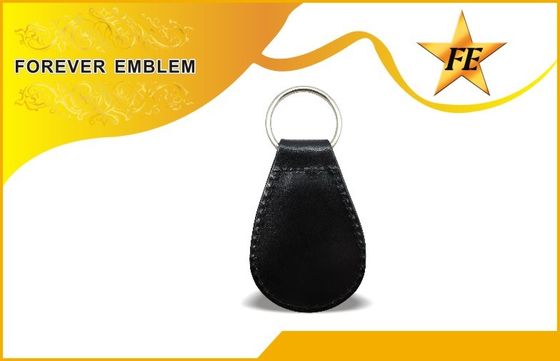Γνήσιος, PU, δέρμα προωθητικό Keychains PVC με το λογότυπο μετάλλων συνήθειας