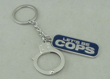 Μαλακό σμάλτο κραμάτων ψευδάργυρου Keychain σπολών προωθητικό με ασημένια 42 χιλ.