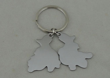 Προωθητική εκτύπωση όφσετ Keychain ανοξείδωτου με την ασημένια επένδυση