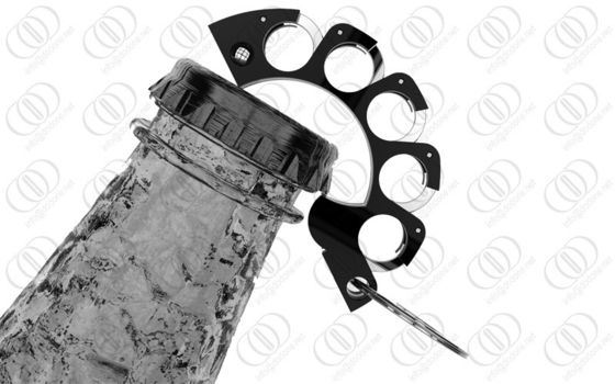 316L βασικό ανοιχτήρι μπουκαλιών κατόχων Keychain ανοξείδωτου