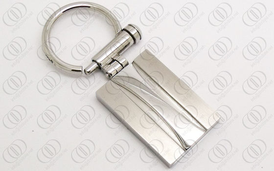 Γυαλισμένος κάτοχος Keychain ανοξείδωτου τόνων με τη δομή βιδών, engravable keychains