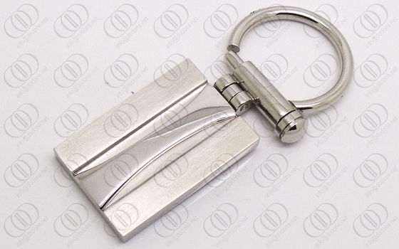 Γυαλισμένος κάτοχος Keychain ανοξείδωτου τόνων με τη δομή βιδών, engravable keychains