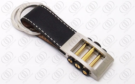 Μοντέρνο ανοξείδωτο Keychain λουριών δέρματος