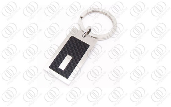 316L μαύρη έμφαση Keychain Engraeable ινών άνθρακα ανοξείδωτου