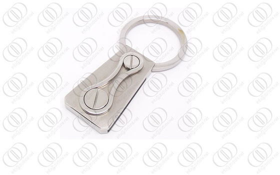 Ο βασικός κάτοχος Keychain ανοξείδωτου βιδών 316L με βουρτσισμένος και γυαλισμένος τελειώνει