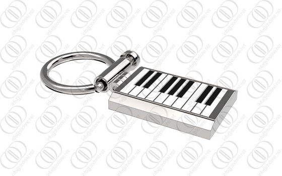 316L βασικός κάτοχος Keychain ανοξείδωτου με το σχέδιο πληκτρολογίων πιάνων