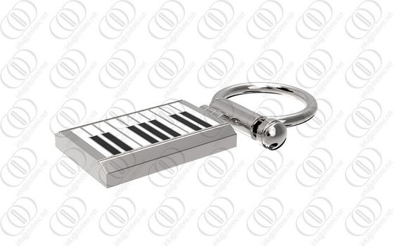 316L βασικός κάτοχος Keychain ανοξείδωτου με το σχέδιο πληκτρολογίων πιάνων