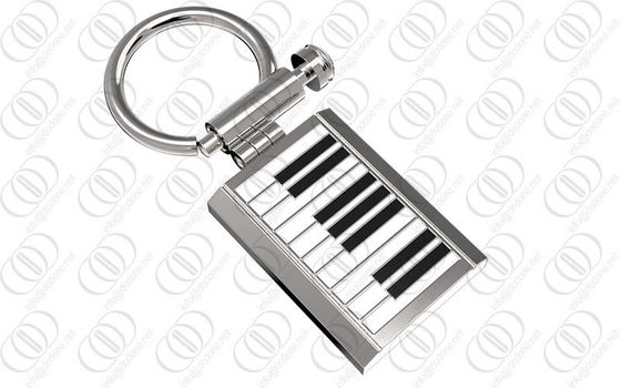 316L βασικός κάτοχος Keychain ανοξείδωτου με το σχέδιο πληκτρολογίων πιάνων