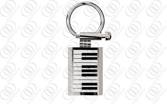 316L βασικός κάτοχος Keychain ανοξείδωτου με το σχέδιο πληκτρολογίων πιάνων